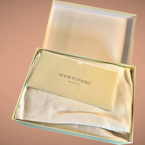 NWT Marion Parke ‘Lottie’ Strappy Flared Heel Sandals in “Glitter Chalk” Size 10 - Picture 6 of 12